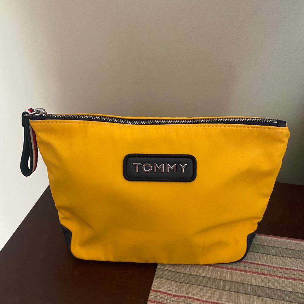 TOMMY ~ Tommy Hilfiger yellow cosmetic pouch bag ~ so cute!!